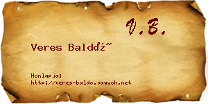 Veres Baldó névjegykártya